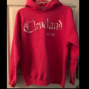 Cleveland, Ohio Pink Hoodie , good used condition with front pocket 💖